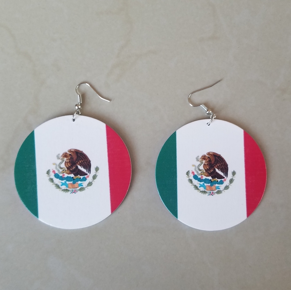 Mexican flag earrings